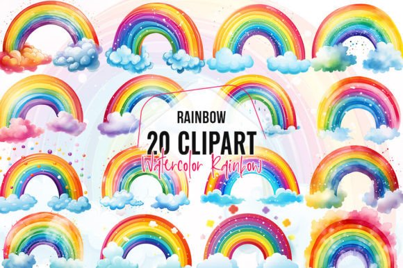Download Watercolor Rainbow Clipart - Rainbow Collection