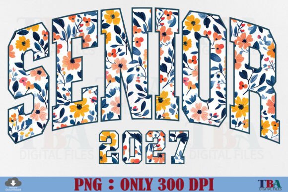 Download Senior 2027 PNG Floral Class of 2027 - Floral Collection
