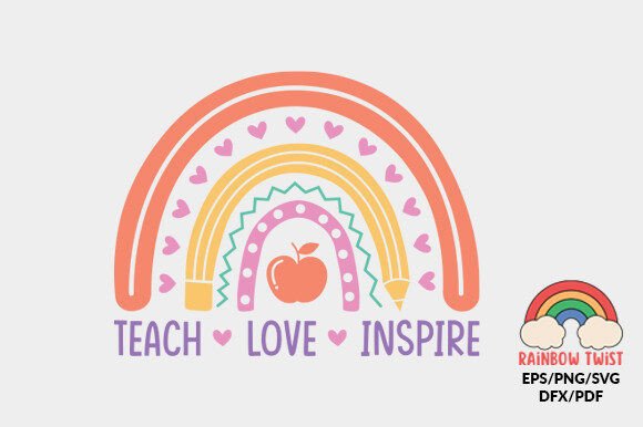 Download Teacher Boho Rainbow SVG - Rainbow Collection