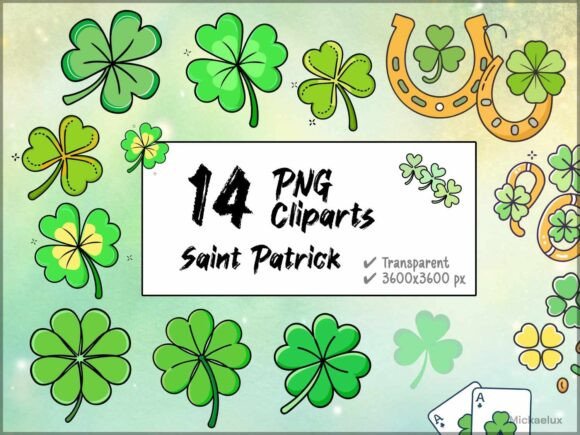 Download Lucky Clovers and Shamrocks, St Patrick - Premium Resources