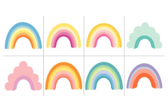 Download Baby Rainbow Svg, Boho Rainbow Clipart - Rainbow Collection