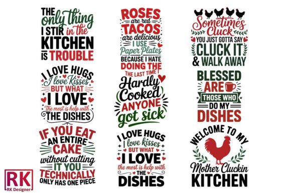 Download *Funny Kitchen Towels Svg Design Bundle* - Svg design bundle Collection