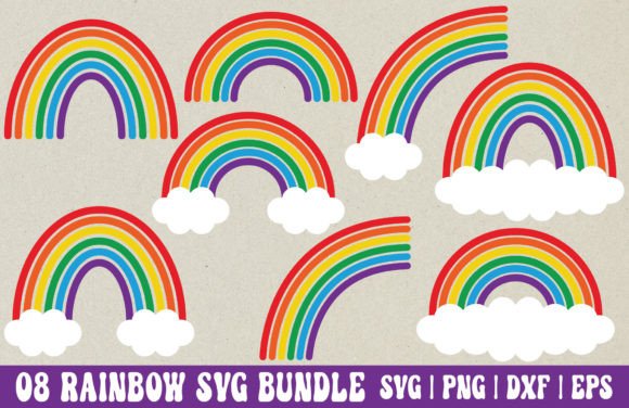 Download Rainbow SVG Bundle - Rainbow PNG - Rainbow Collection
