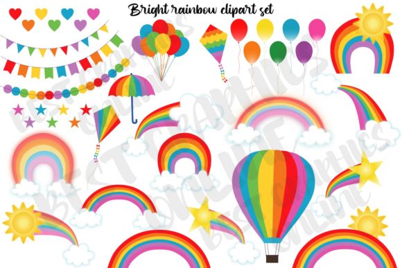 Download Rainbow Clipart Cloud Sun Cute Weather - Rainbow Collection
