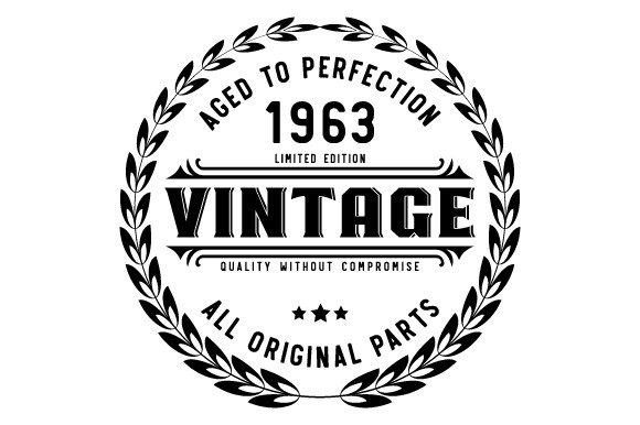 Download Vintage 1963 Aged to Perfection SVG EPS - Premium Resources