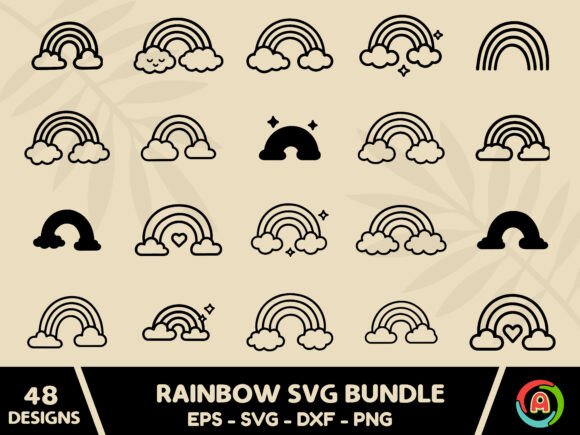 Download Rainbow Svg Bundle - Rainbow Collection